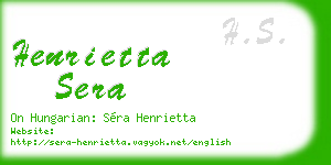 henrietta sera business card