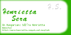 henrietta sera business card